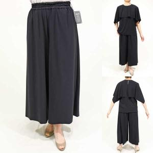 春夏最終処分【シー＋/年間物/定番/K38206/60%OFF】イタリア製センシティブＷゴムギャザーフレアーワイドスカーチョ・スーツ販売/C/spt/spc/7i71/3i32b452xx/qpn