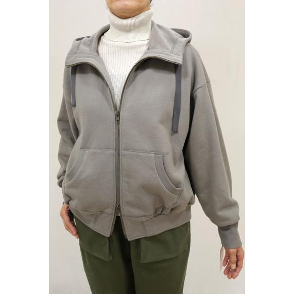 秋冬SALE【イリゼ/T6115/40%OFF】綿エアーパイル裏起毛スタンド＆フードカラーコクーンジ...