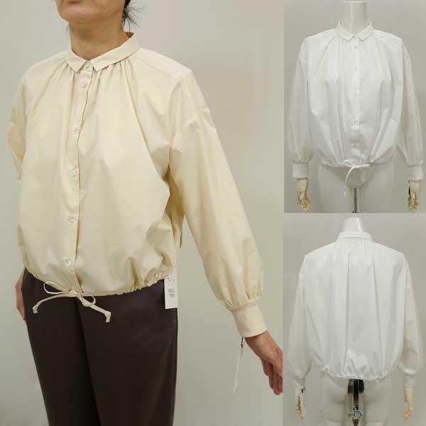 春夏SALE【イリゼ/年間物/T7026/50%OFF】綿ポリストレッチタイプライターギャザーチビ衿...