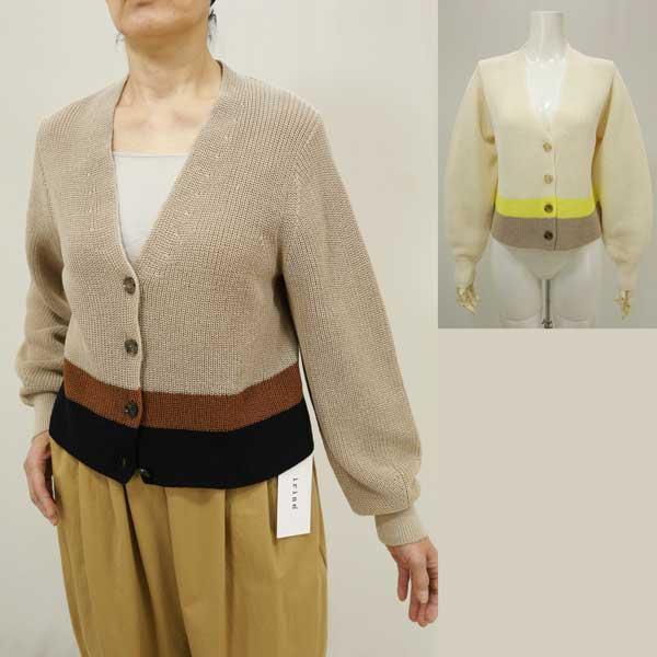 春夏SALE【イリゼ/T7038/50%OFF】強撚ドライタッチ偽麻綿Ｖネック４釦ボックス腰丈カーデ...