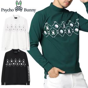 サイコバニー ゴルフ ポロシャツ メンズ 長袖 シャツ ポロ 軽量 通気性 スナップボタン ゴルフウェア 無地 春 秋 冬 ブランド GF653 PSYCHO BUNNY Psycho Bunny（サイコバニー） ゴルフ ポロシャツ メンズ 長袖 シャツ