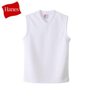 ヘインズ 部活魂 Vネック スリーブレスシャツ 2枚組 ジュニア キッズ HB3-H701-010の商品画像