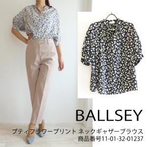 SALE セール 11-01-32-01237,Ballsey,ボールジィ,プティフラワープリント ネックギャザーブラウス,トゥモローランド,TOMORROWLAND,送料無料,23SS｜annie-0120