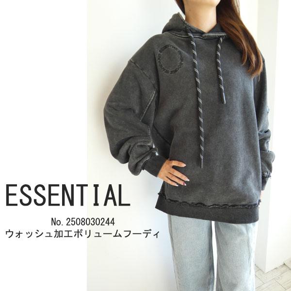 【50％OFF半額セール】2508030244,ESSENTIAL / ウォッシュ加工ボリュームフー...