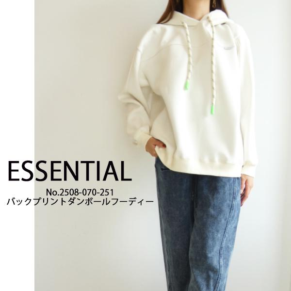 【50％OFF半額セール】2508070251,ESSENTIAL / バックプリントダンボールフー...