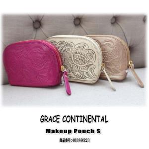 期間限定10%OFF グレースコンチネンタル,カービング, Makeup Pouch ,化粧ポーチ,グレースコンチネンタル,46389523｜annie-0120