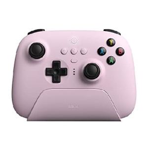 8BitDo Ultimate 2.4G充電ドック付きワイヤレスコントローラー、PC、Android、Steam Deck＆iPhone、iPad、MacOS、Apple TV用の2.4Gコントローラー (Pink)の商品画像
