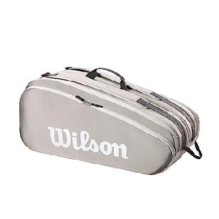 WILSON ツアーテニスラケットバッグ - ストーングレー ラケット12個まで収納