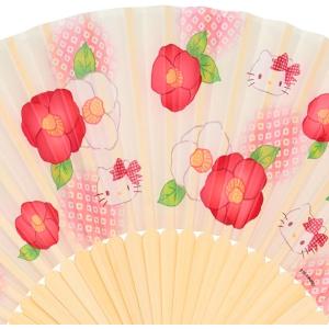 ハローキティ 扇子 キティ ホワイト ケース付...の詳細画像3