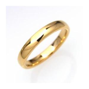 タングステン 甲丸リング 3mm幅 イエローゴールド 名前 記念日 メッセージ 刻印可能