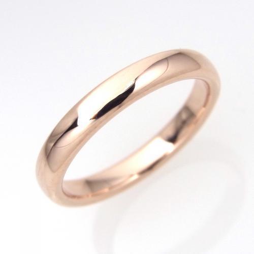 タングステン 甲丸リング 3mm幅 ピンクゴールド 名前 記念日 メッセージ 刻印可能