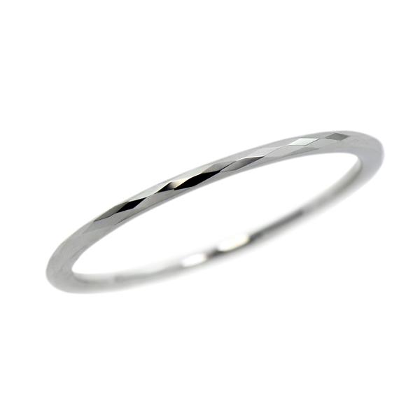 タングステン ミラーカットリング 1mm幅 シルバー 名前 記念日 メッセージ 刻印可能