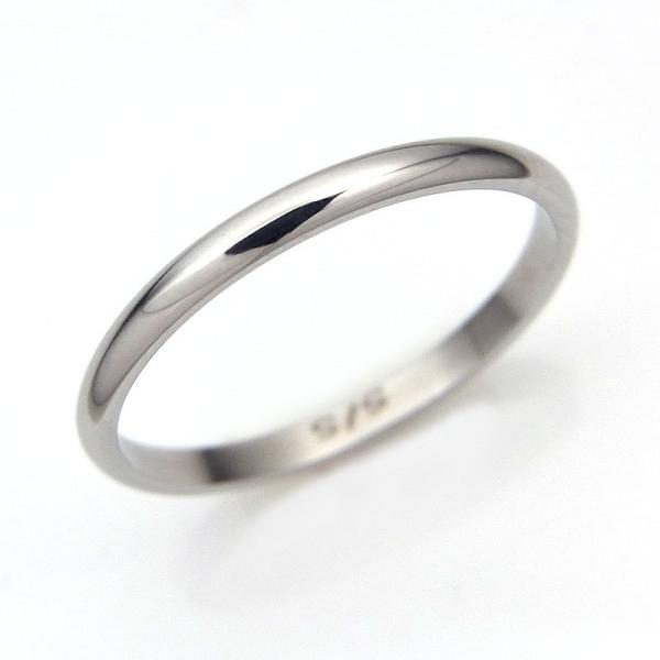 ステンレス 甲丸リング 2mm幅 シルバー 名前 記念日 メッセージ 刻印可能