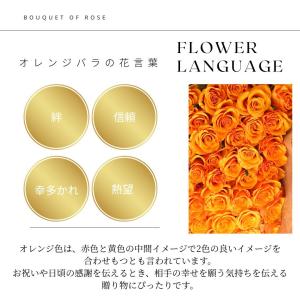 バラ 花束 オレンジバラ 本数が選べる花束 生...の詳細画像1