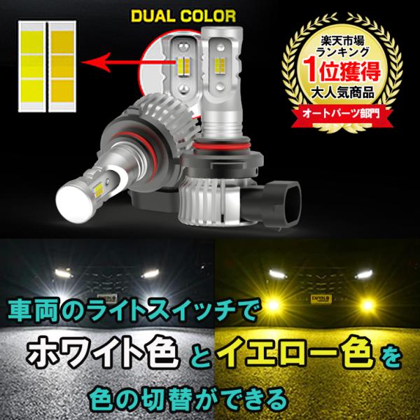 RAV4 LEDフォグライト H16 MXAA/AXAH54 カラーチェンジ 2色切替 12000ル...