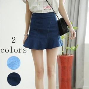 デニムスカート ミニスカート フレア ハイウエスト レディース 2way ファスナー付 ボトムス 宅配便送料無料 R01b038 Annyshop 通販 Yahoo ショッピング