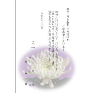 10枚 喪中はがき 印刷 胡蝶蘭 切手付 校正無料 デザイン