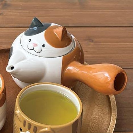 猫急須 急須 みけ 三毛猫 デコレ DECOLE 和食器 食器 おしゃれ かわいい キッチン雑貨 ア...