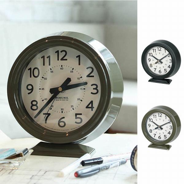 置き時計 ボフミル クロック クローム ダルトン DULTON ブラック カーキ K925-1256...