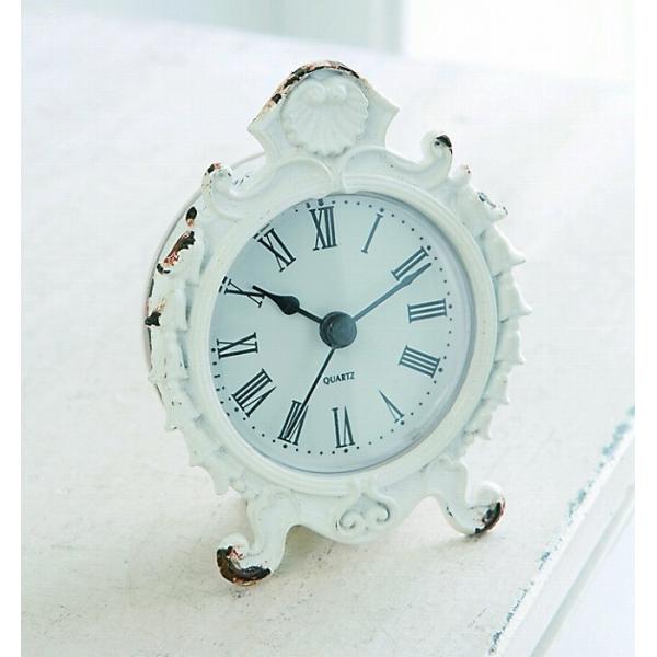 ホワイトシェル クロック  時計 置き時計  コベントガーデン  NK-79