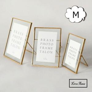フォトフレーム ブラス タロン Mサイズ Horn Please 志成販売 107401 ガラス BRASS 押し花 絵 ポストカード テキスタイル ガラス おしゃれ 北欧 写真立ての商品画像