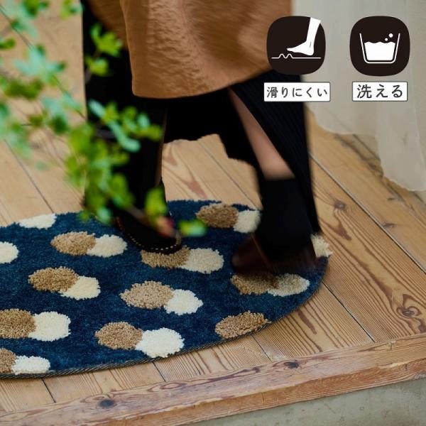 ドアマット 玄関マット バンピードットが並ぶ玄関マット コンパクト 省スペース ガーデンマット エン...