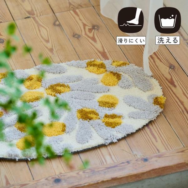 ドアマット 玄関マット ボタニカルオリーブが彩る玄関マット コンパクト 省スペース ガーデンマット ...