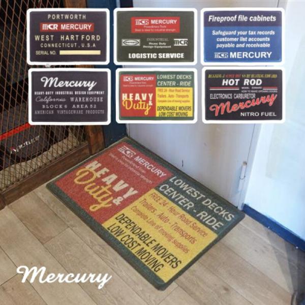 玄関マット ガレージマット 60×90cm マット マーキュリー mercury 拭ける ( おしゃ...