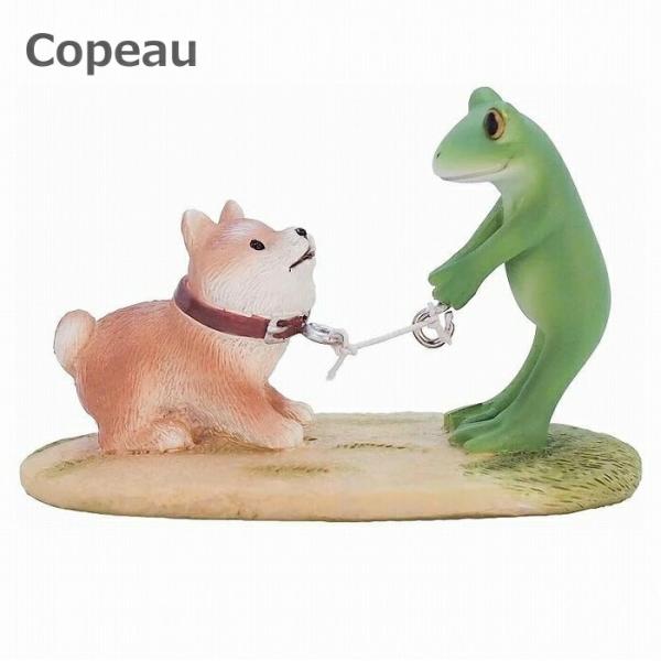 Copeau コポー 帰らない柴犬とカエル 犬 蛙 かえる 置物 マスコット ダイカイ 雑貨 小物 ...