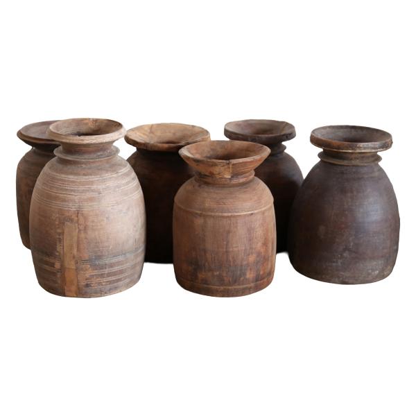 ヴィンテージ 花瓶 フラワーベース フラワーポット プリミティブ primitive 木製 おしゃれ...
