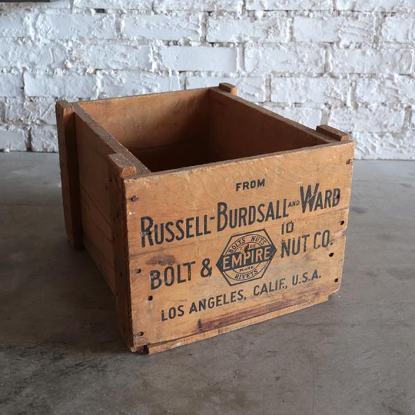ヴィンテージ 木箱 ウッドボックス 収納 wood box Russell burdsall and...