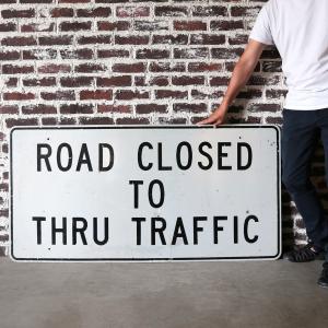 看板 アメリカ 道路標識 ヴィンテージ ホワイト ロードサイン