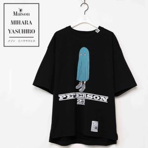 Tシャツ メンズ ブランド メゾン ミハラヤスヒロ 半袖 トップス プリントTシャツ おしゃれ 黒｜anothernumber