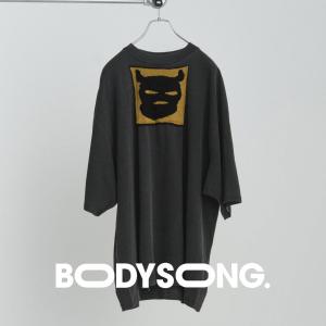 Tシャツ メンズ ブランド BODYSONG ボディソング 半袖 トップス プリントTシャツ おしゃれ 黒