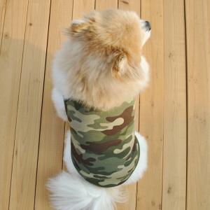 犬 洋服 防蚊 防虫 ドッグウェア わんちゃんカモフラTシャツ ペット服 涼しい 薄手 迷彩柄 小型犬
