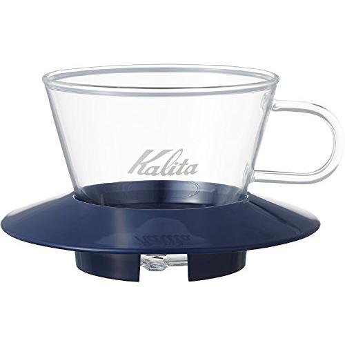 カリタ Kalita コーヒー ドリッパー ウェーブシリーズ ガラス製 1~2人用 スモーキーブルー...