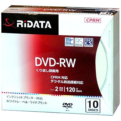 ライテック製 RiDATA 繰り返し録画用DVD-RW 10枚パック スリムケース入り DVD-RW...