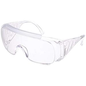 山本光学 YAMAMOTO NO.337 オーバーグラスタイプ保護めがね 上部クッションバー付き 眼鏡併用可 ワイドテンプル クリア PET-A｜anr-trading