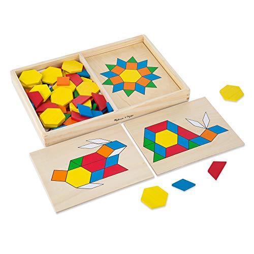 メリッサ&amp;ダグ(Melissa&amp;Doug) 木製おもちゃ パターンブロック ボード入り 125ピース...