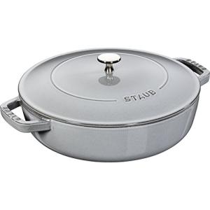 ストウブ(Staub) 「 ブレイザー ソテーパン グレー 24cm 」 両手 鋳物 ホーロー 鍋 浅型 すき焼き IH対応 【日本正規販売品】｜anr-trading