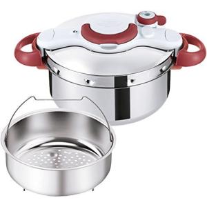 ティファール 圧力鍋 4.5L IH対応 2~4人用 ワンタッチ開閉 10年 クリプソ ミニット イージー ルビーレッド P4620669