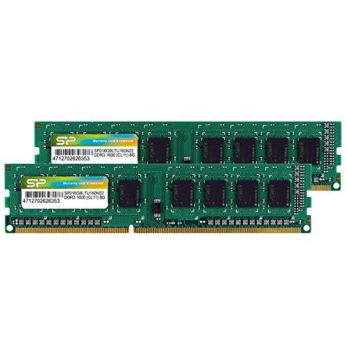 シリコンパワー デスクトップPC用 メモリ DDR3 1600 PC3-12800 8GB x 2枚...