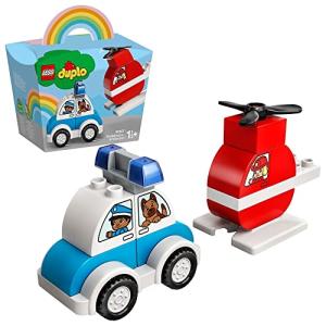 レゴ(LEGO) デュプロ はじめてのデュプロ 消防ヘリコプターとパトカー 10957 おもちゃ ブロック プレゼント幼児 赤ちゃん 警察 けい