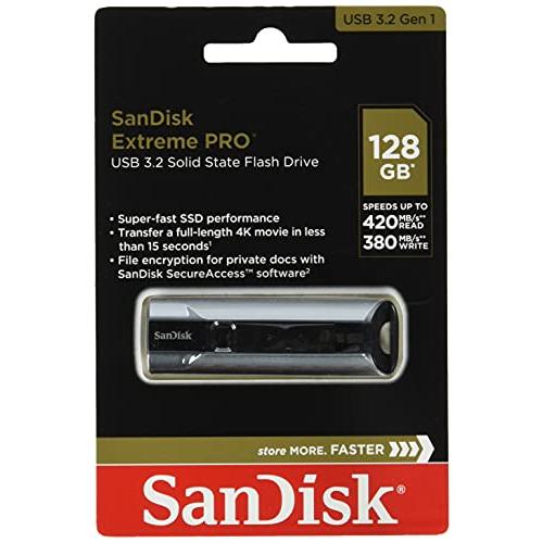 128GB SanDisk サンディスク USBメモリー ExtremePro USB3.1(Gen...