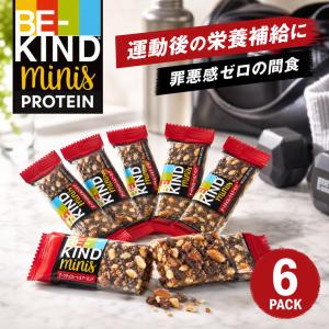 ビーカインド ミニバー プロテイン ダークチョコレート 6本 ヘルシーナッツバー 小分け お試し ポイント消化利用 爆買