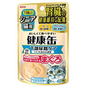 アイシア 健康缶パウチ シニア猫用 下部尿路ケア 40g ☆ペット用品 ※お取り寄せ商品賞味期限：3ヵ月以上｜anshin-relief