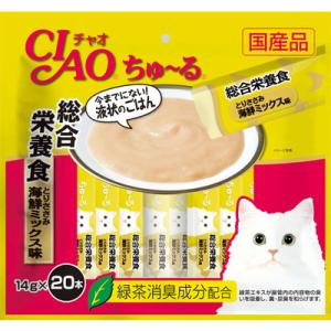 いなばペットフード CIAO ちゅ〜る 総合栄養食 とりささみ 海鮮ミックス味 14g×20本 ☆ペット用品 ※お取り寄せ商品 ※賞味期限：3ヵ月以上｜anshin-relief