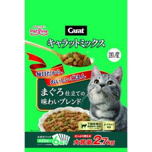 【お得な4個セット】ペットライン キャラットミックス まぐろ仕立ての味わいブレンド 2.7kg ☆ペット用品 ※お取り寄せ商品 ※賞味期限：3ヵ月以上｜anshin-relief