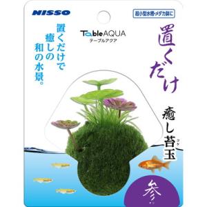 マルカン ニッソー テーブルアクア 置くだけ癒し苔玉 参 (サン) 1個 ☆ペット用品 ※お取り寄せ...