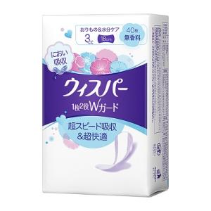 P＆G ウィスパー 1枚2役Wガード 3cc 無香料 40枚入 ※お取り寄せ商品